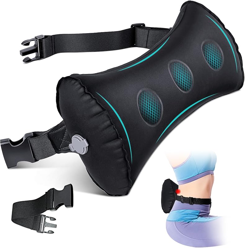 BLABOK Inflatable Lumbar Airplane Support Reducing