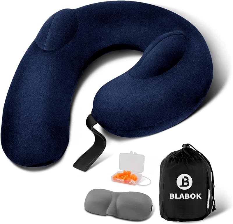 BLABOK Patented Design Inflatable Travel Pillow